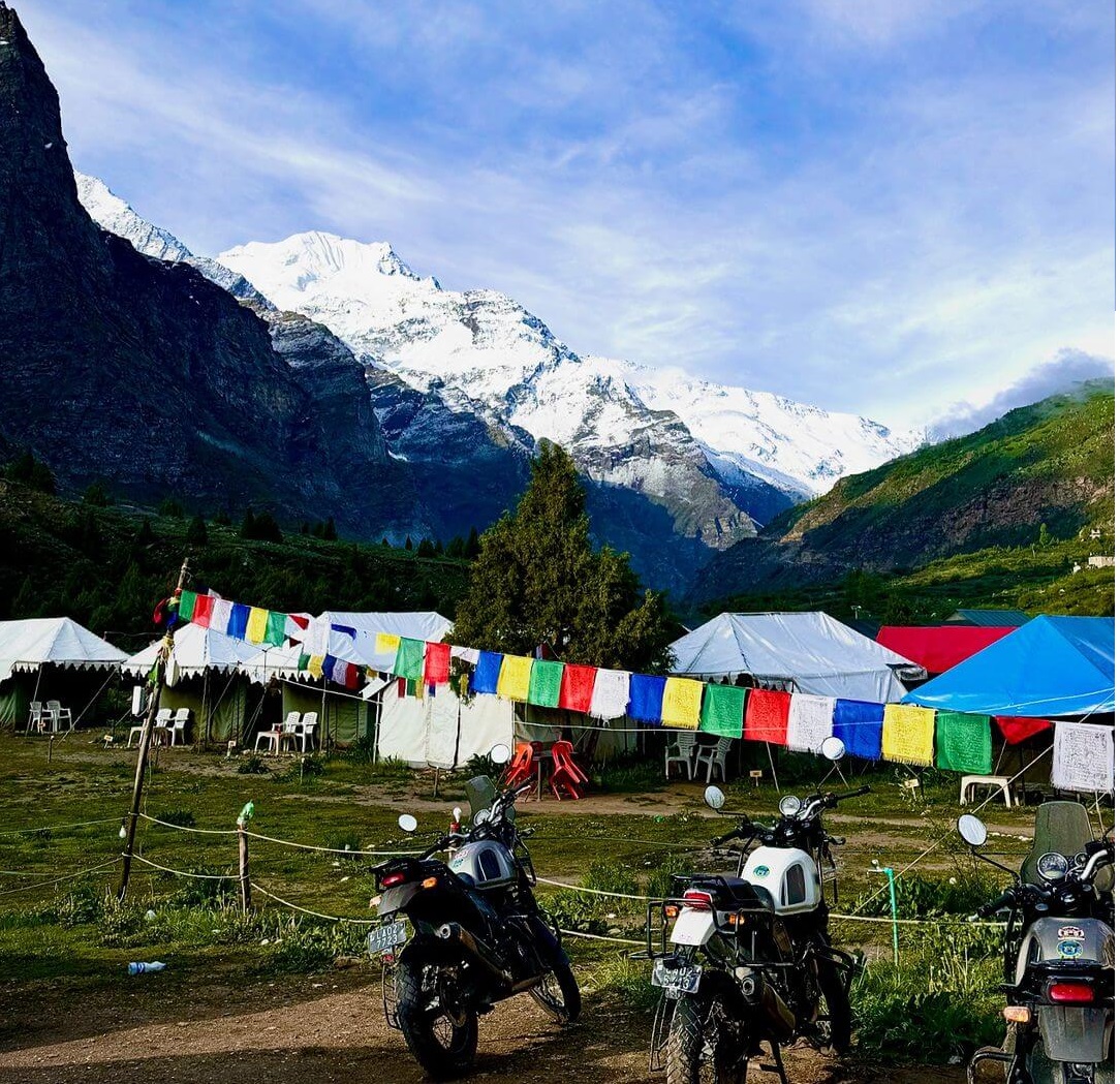 Jispa village in Himachal Pradesh surrounded by mountains rivers and scenic landscapes