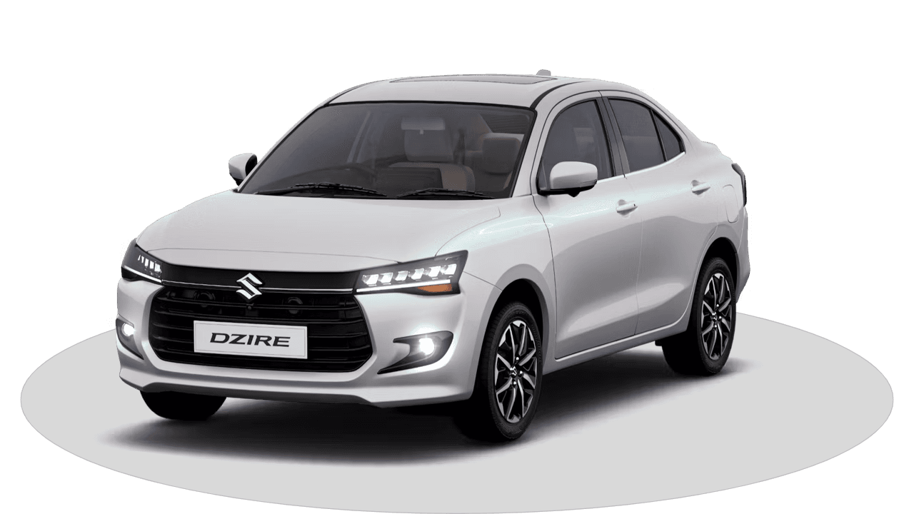 Maruti Suzuki Dzire chauffeur driven luxury sedan for travel in India