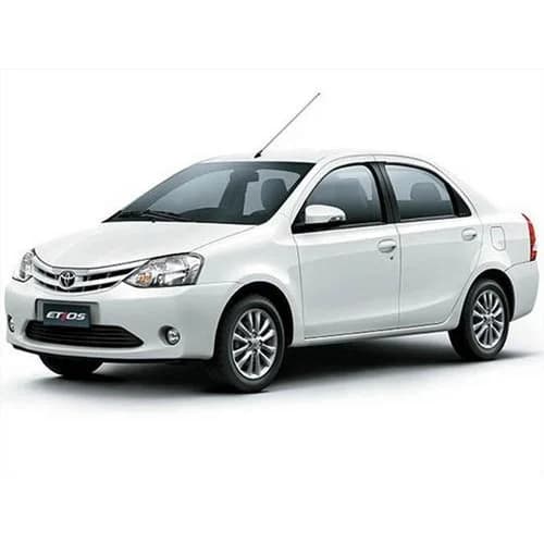 Toyota Etios chauffeur driven luxury sedan for travel in India