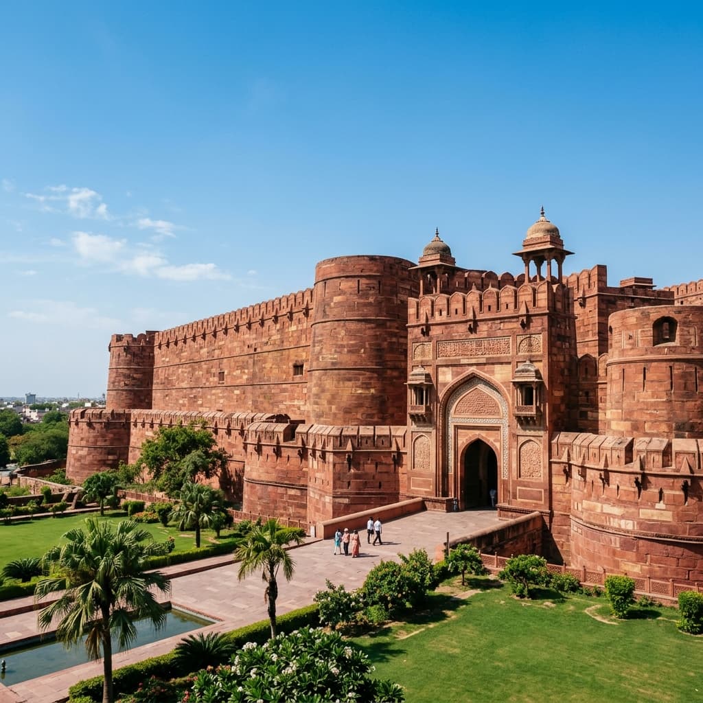 Agra Fort in Agra India – UNESCO World Heritage Site on the Golden Triangle Tour
