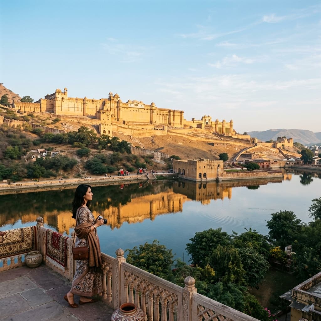 Amber Fort Jaipur Rajasthan – Majestic Hilltop Fort on the Golden Triangle Tour India