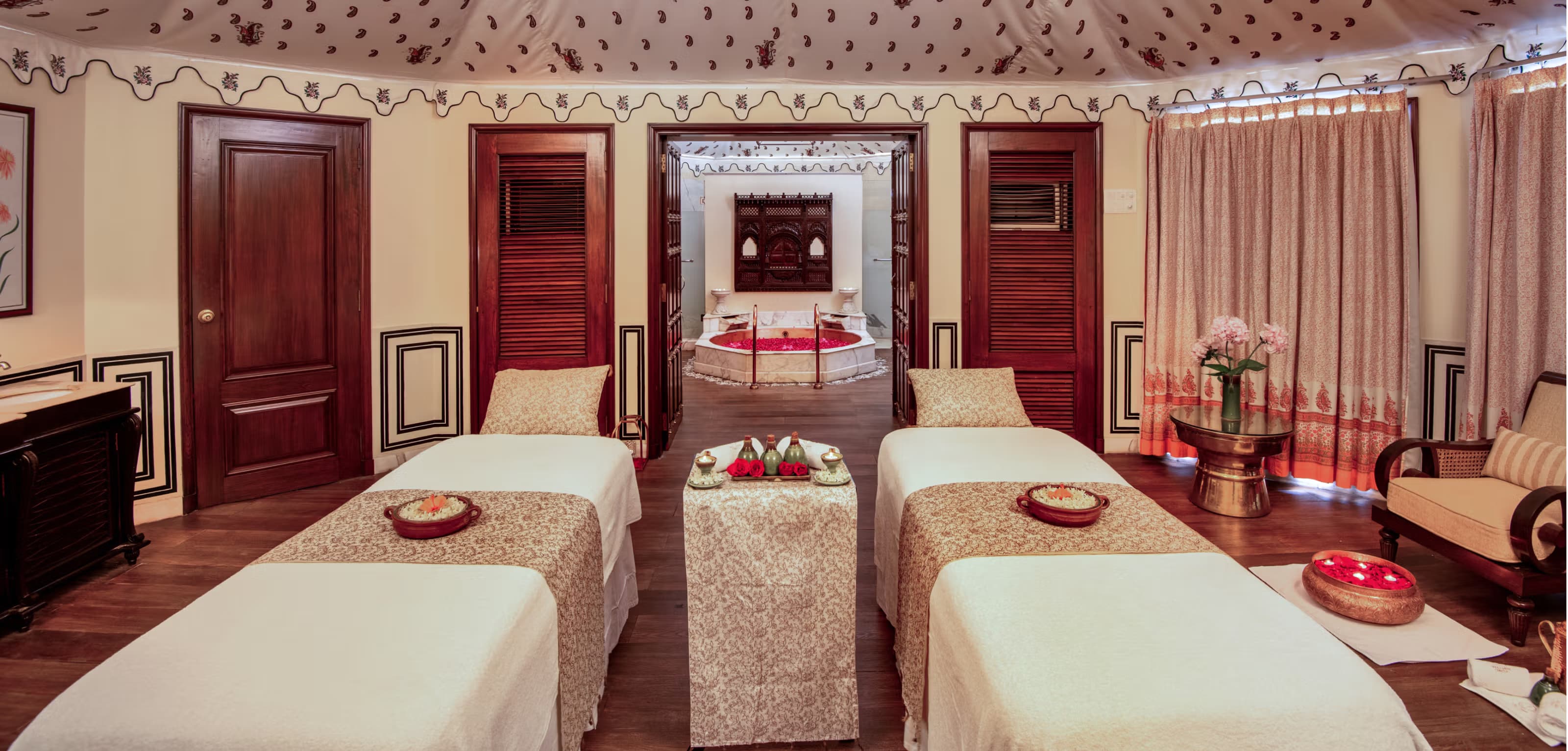Rambagh Palace Jaipur exterior at golden hour
