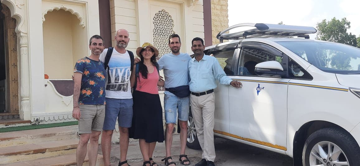 Luxury chauffeur-driven car during a Golden Triangle tour in India